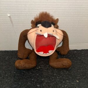 Vintage 1995 ACE Looney Tunes Taz Wrestler 7” Plush Stuffed Animal